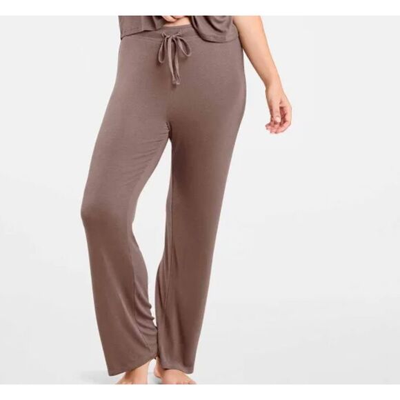 NUUDS $78 high waisted lounge pants mocha medium NEW - Picture 6 of 10